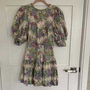 Alemais Floral Puff Sleeve Dress
